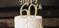 Merry 60th Birthday Cake Toppers Happy Topper Anniversary Wood